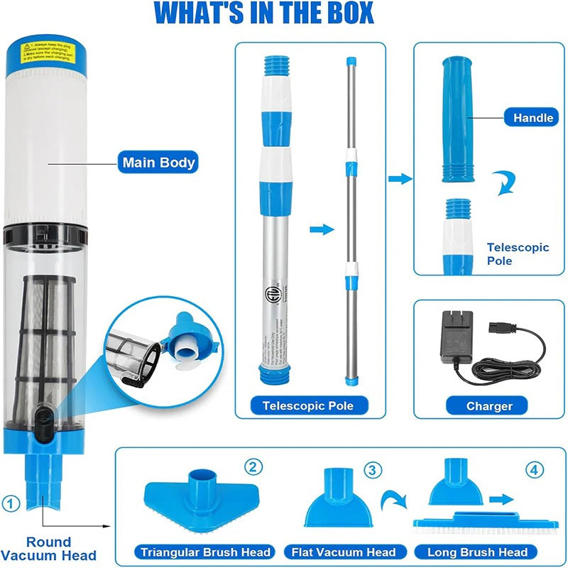 EcoClean Handheld Pool Vacuum